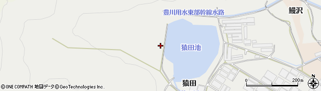 愛知県田原市若見町猿田周辺の地図
