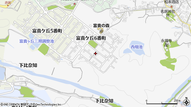 〒518-0419 三重県名張市富貴ケ丘６番町の地図