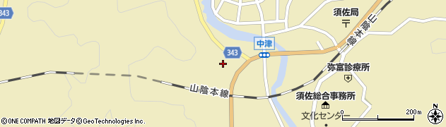 萩市立須佐歴史民俗資料館（みこと館）周辺の地図