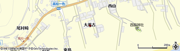 愛知県田原市高松町大荒古周辺の地図
