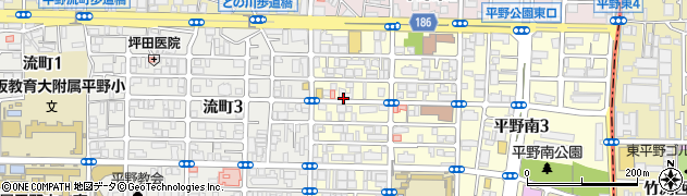 大阪府大阪市平野区平野南1丁目周辺の地図