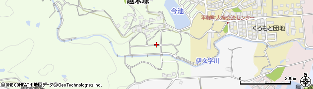 奈良県平群町（生駒郡）越木塚周辺の地図