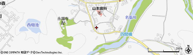 三重県名張市下比奈知1318周辺の地図