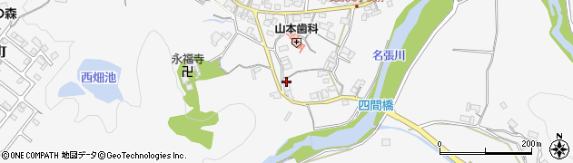 三重県名張市下比奈知1319周辺の地図
