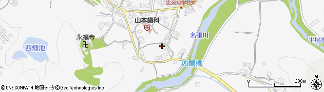 三重県名張市下比奈知1302周辺の地図