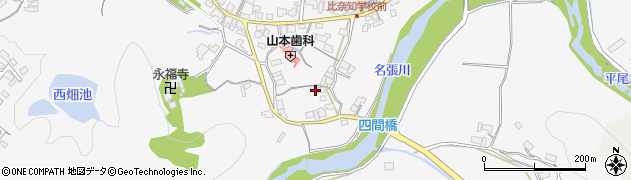 三重県名張市下比奈知1303周辺の地図