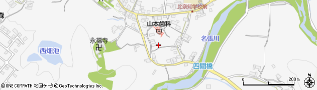 三重県名張市下比奈知1324周辺の地図