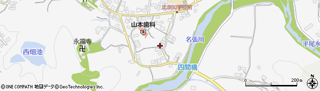 三重県名張市下比奈知1332周辺の地図