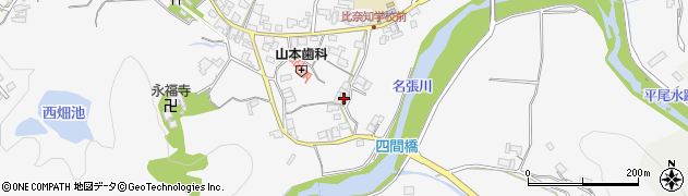 三重県名張市下比奈知1333周辺の地図
