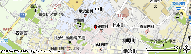 三重県名張市本町周辺の地図