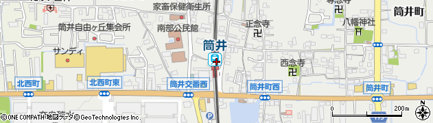 筒井駅周辺の地図