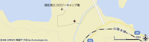 山口県萩市須佐まてかた周辺の地図