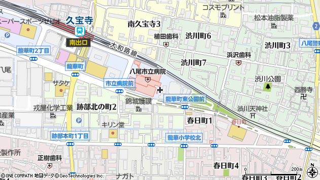 〒581-0069 大阪府八尾市龍華町の地図