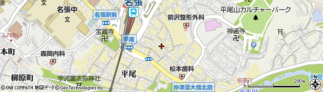 三重県名張市平尾周辺の地図