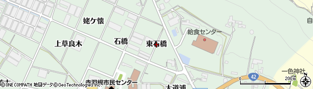 愛知県田原市赤羽根町東石橋周辺の地図