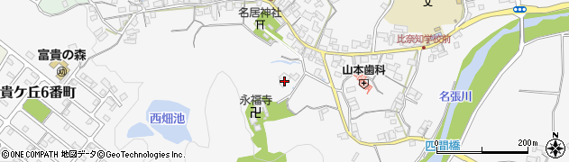 三重県名張市下比奈知1995周辺の地図