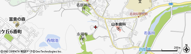 三重県名張市下比奈知1988周辺の地図