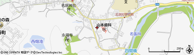 三重県名張市下比奈知1967周辺の地図