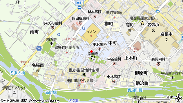 〒518-0725 三重県名張市元町の地図