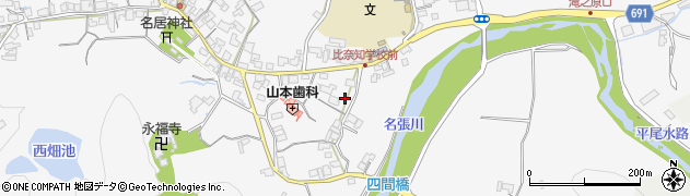 三重県名張市下比奈知1346周辺の地図
