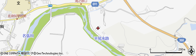 三重県名張市下比奈知3711周辺の地図