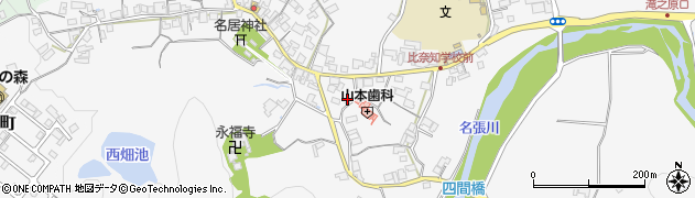 三重県名張市下比奈知1891周辺の地図