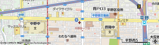 平野西ガーデンハウス管理室周辺の地図