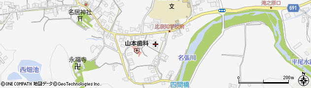 三重県名張市下比奈知1349周辺の地図