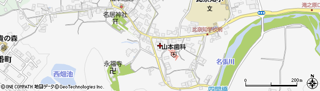 三重県名張市下比奈知1896周辺の地図