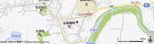 三重県名張市下比奈知1385周辺の地図