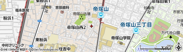 帝塚山小公園周辺の地図