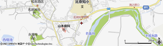 三重県名張市下比奈知1395周辺の地図