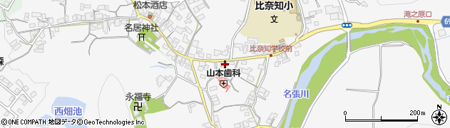 三重県名張市下比奈知1376周辺の地図