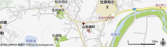 三重県名張市下比奈知1888周辺の地図