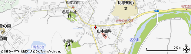 三重県名張市下比奈知1907周辺の地図