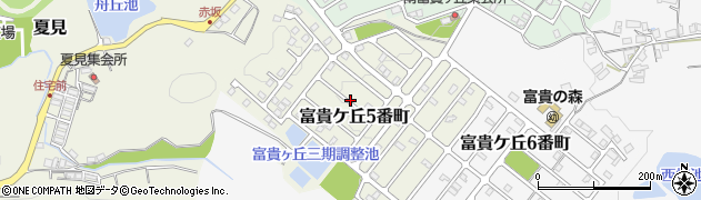 三重県名張市富貴ケ丘５番町周辺の地図