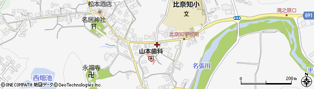 三重県名張市下比奈知1378周辺の地図