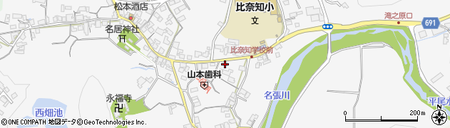 三重県名張市下比奈知1388周辺の地図