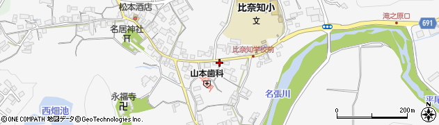 三重県名張市下比奈知1379周辺の地図