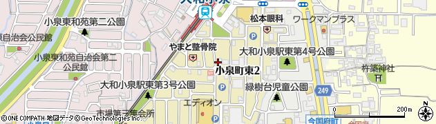 奈良県大和郡山市小泉町東周辺の地図