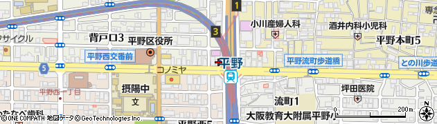 セブンイレブン大阪平野駅前店周辺の地図