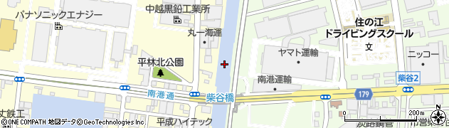 敷津運河周辺の地図