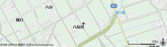 愛知県田原市赤羽根町八反田周辺の地図