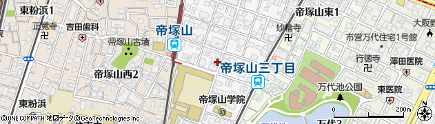 大阪府大阪市住吉区帝塚山中周辺の地図