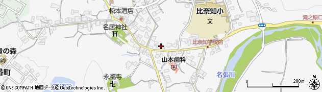 三重県名張市下比奈知1877周辺の地図