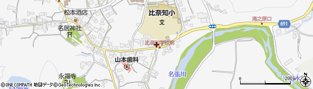 三重県名張市下比奈知1431周辺の地図