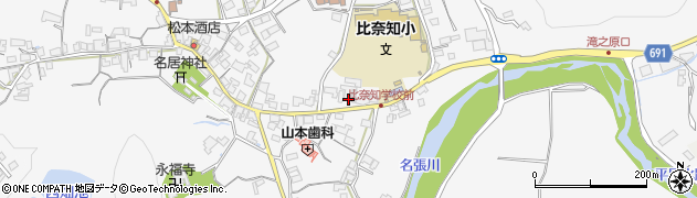 三重県名張市下比奈知1434周辺の地図