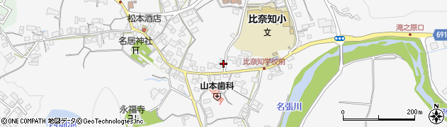 三重県名張市下比奈知1884周辺の地図