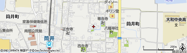 奈良県大和郡山市筒井町周辺の地図
