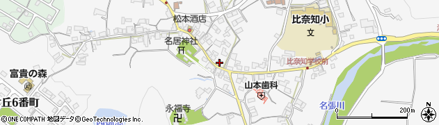 三重県名張市下比奈知1868周辺の地図